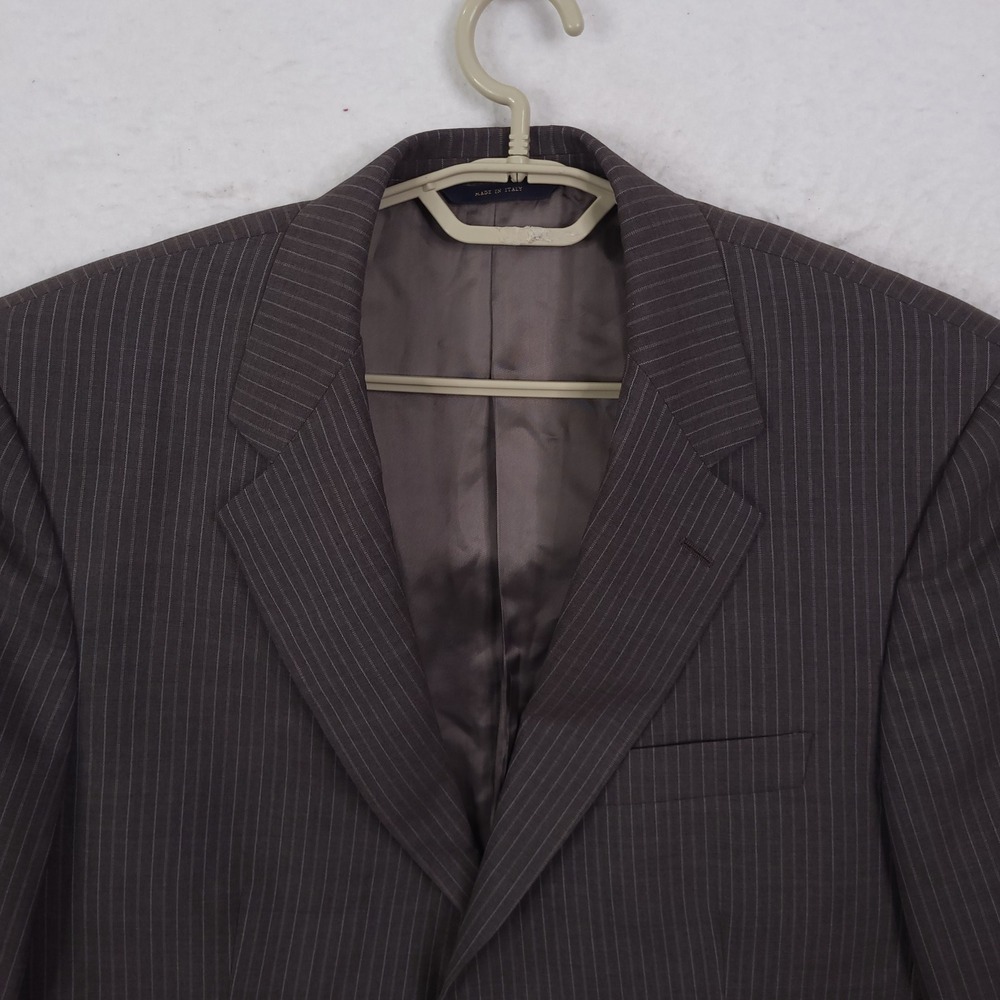 Brooks Brothers Blazer Mens 42R Brown Pinstripe Wool Sport Coat Old Money - Picture 12 of 14